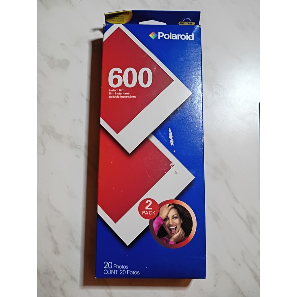 Polaroid 600 Instant Film 2 Pack 20 Photos Expired 2004 Sealed Box Vintage